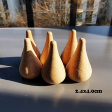 Load image into Gallery viewer, 6pcs Handmade Painting Beech Wooden Dolls Loose Parts /DIY Painting Wood Honeycomb Mushrooms Eggs Droplets Coins Creative Toy