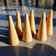Load image into Gallery viewer, 6pcs Handmade Painting Beech Wooden Dolls Loose Parts /DIY Painting Wood Honeycomb Mushrooms Eggs Droplets Coins  Creative Toy
