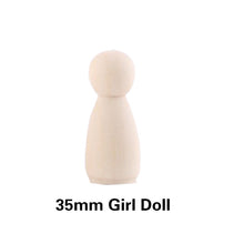 Load image into Gallery viewer, 10pc 35mm-65mm Wooden Doll DIY Handmade Wood Peg Doll DIY Wooden Blank Unfinished For Kid Mini Doll Baby Products Gifts Toy
