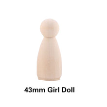 Load image into Gallery viewer, 10pc 35mm-65mm Wooden Doll DIY Handmade Wood Peg Doll DIY Wooden Blank Unfinished For Kid Mini Doll Baby Products Gifts Toy
