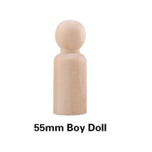 Load image into Gallery viewer, 10pc 35mm-65mm Wooden Doll DIY Handmade Wood Peg Doll DIY Wooden Blank Unfinished For Kid Mini Doll Baby Products Gifts Toy
