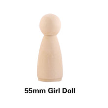 Load image into Gallery viewer, 10pc 35mm-65mm Wooden Doll DIY Handmade Wood Peg Doll DIY Wooden Blank Unfinished For Kid Mini Doll Baby Products Gifts Toy

